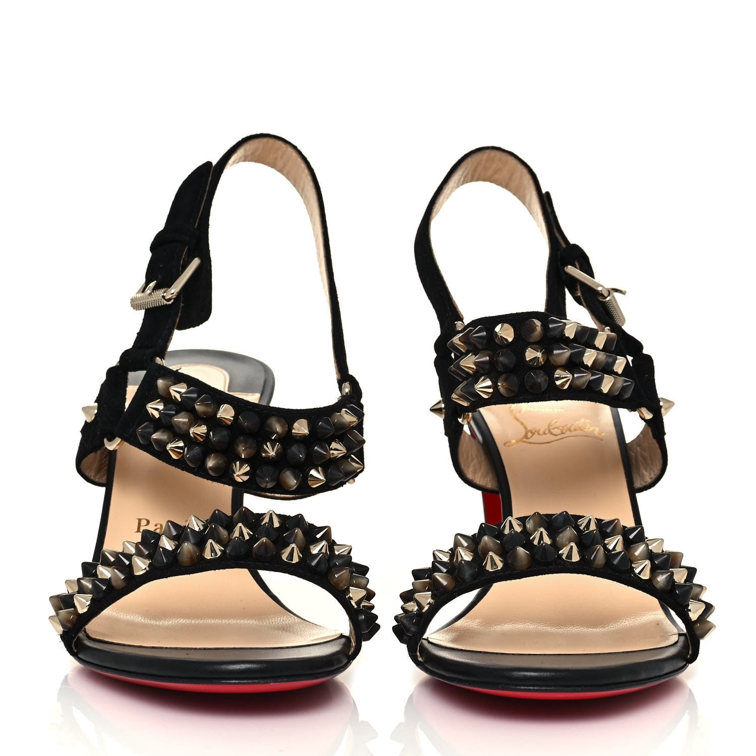 Christian Louboutin Veau Velours Bikee Bike 70 Sandals 36.5 Black 2 of 8