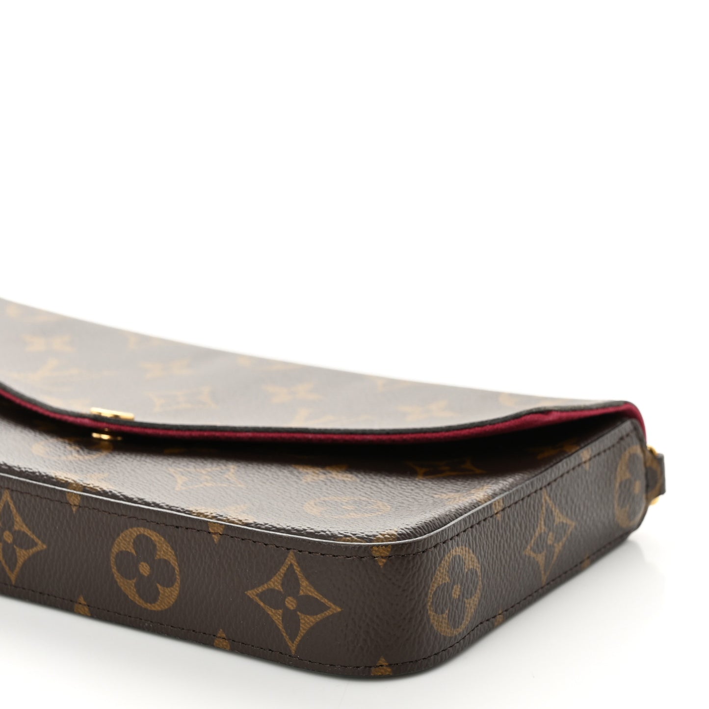 Monogram Pochette Felicie Chain Wallet Fuchsia
