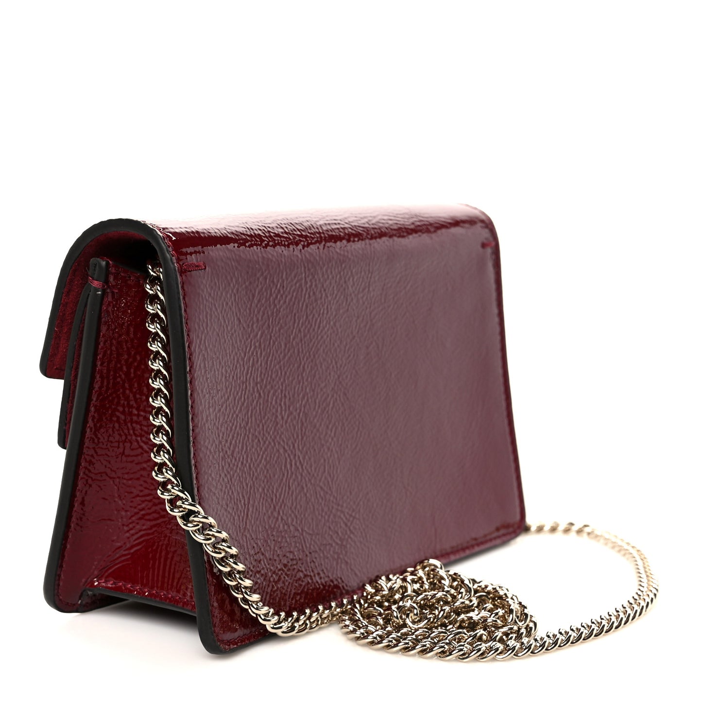 Crinkled Patent Mini Dionysus Shoulder Bag Rosso Ancora Red