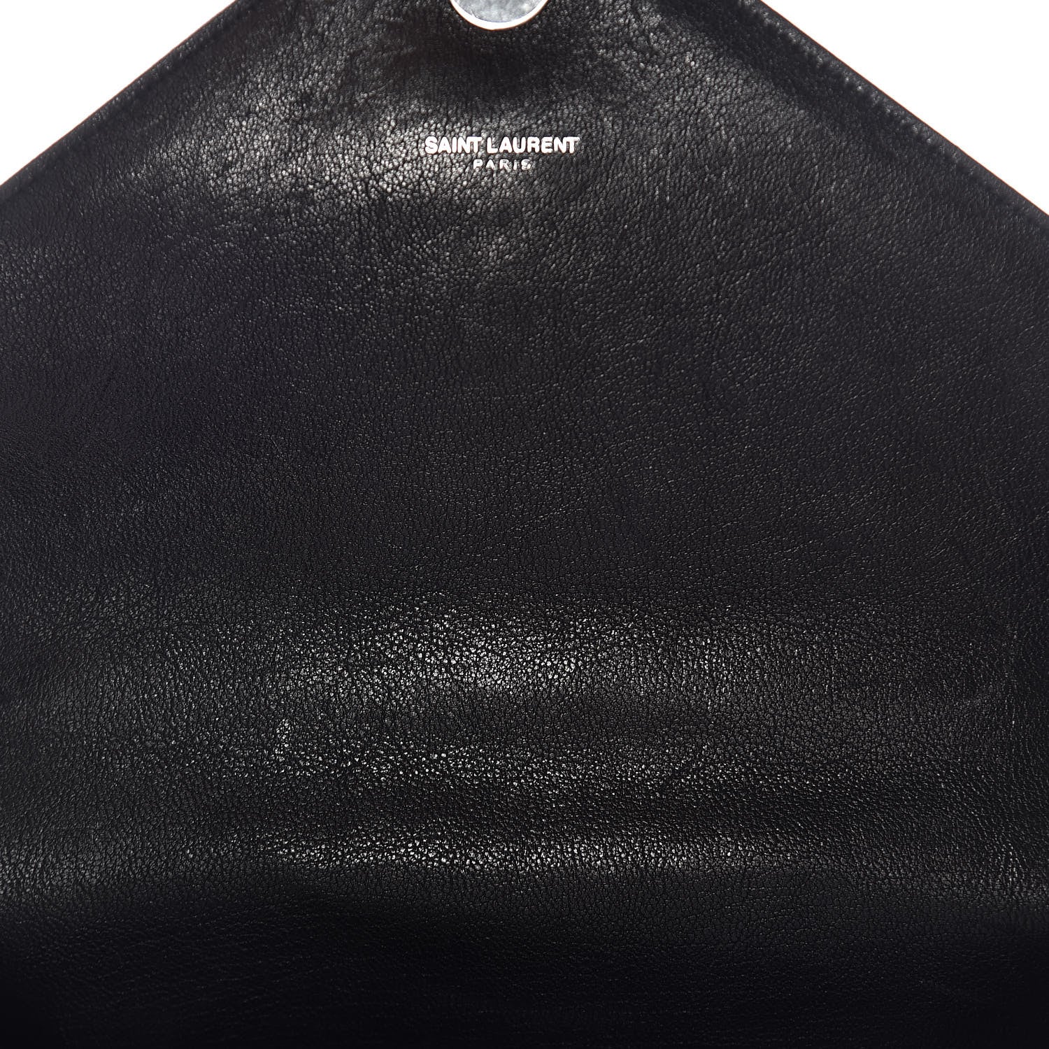 Saint Laurent Sheepskin Matelasse Chevron Monogram Medium College Bag Black 9 of 16