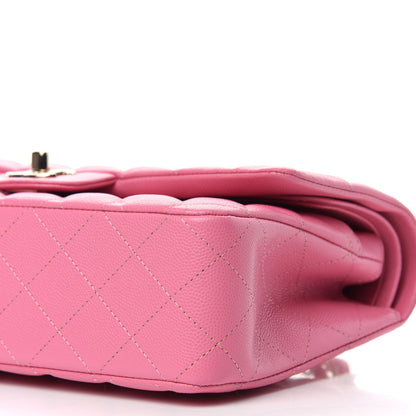 Chanel Caviar Quilted Medium Double Flap Pink 10 of 10