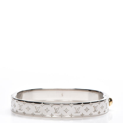 Louis Vuitton Palladium Monogram Nanogram Cuff S 1 of 7