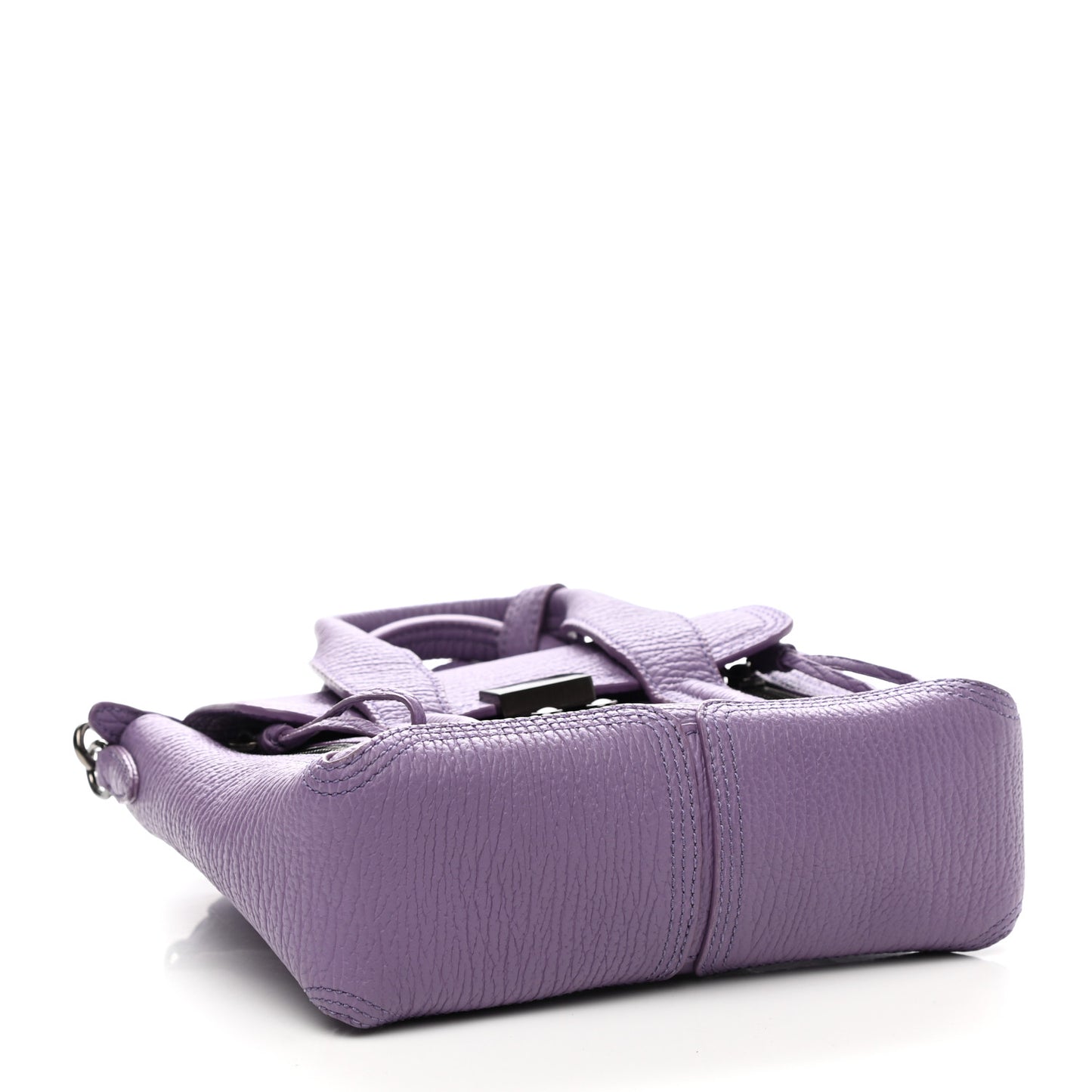 Textured Calfskin Mini Pashli Satchel Violet