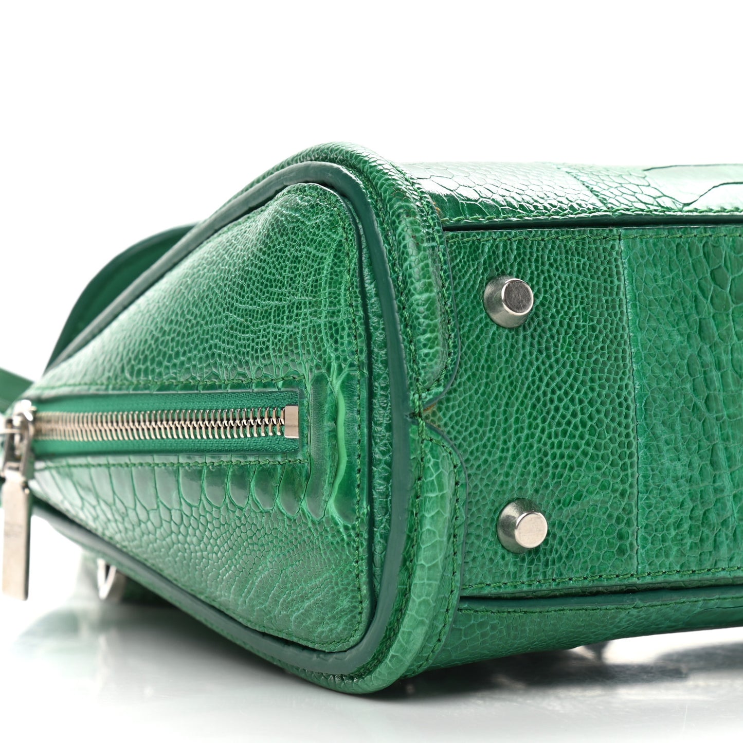 Calfskin Crocodile Embossed Mini Heroine Bag Green