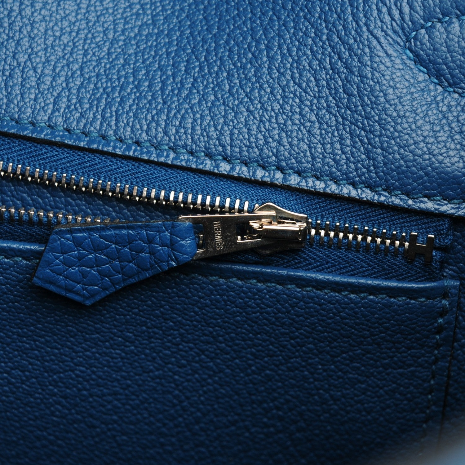 Hermes Taurillon Clemence Birkin 35 Bleu Thalassa 3 of 22