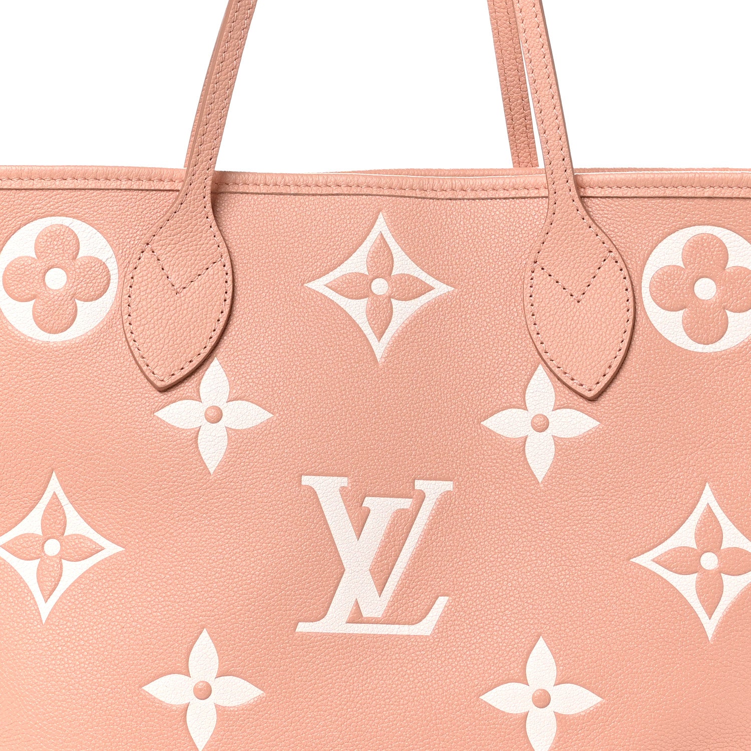 Louis Vuitton Empreinte Monogram Giant Neverfull MM Trianon Pink Cream 8 of 10