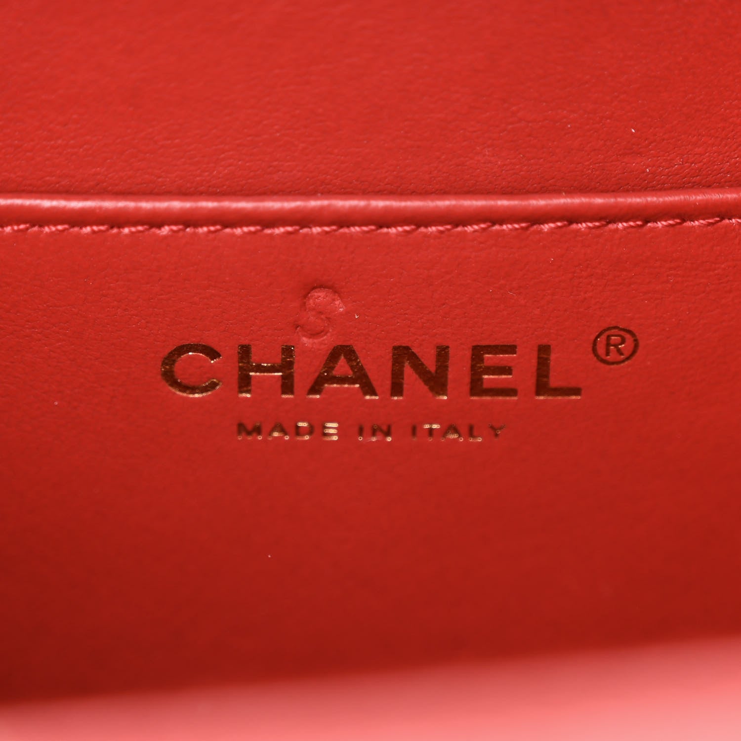 Chanel Goatskin Quilted Chain CC North South Filigree Vanity Case Red 6 of 11