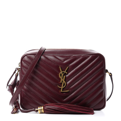 Saint Laurent Calfskin Matelasse Monogram Lou Camera Bag Dark Rouge 1 of 10