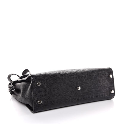 Fendi Cuoio Romano Selleria Bi-Color Medium Peekaboo Iconic Satchel Black Mou 5 of 9