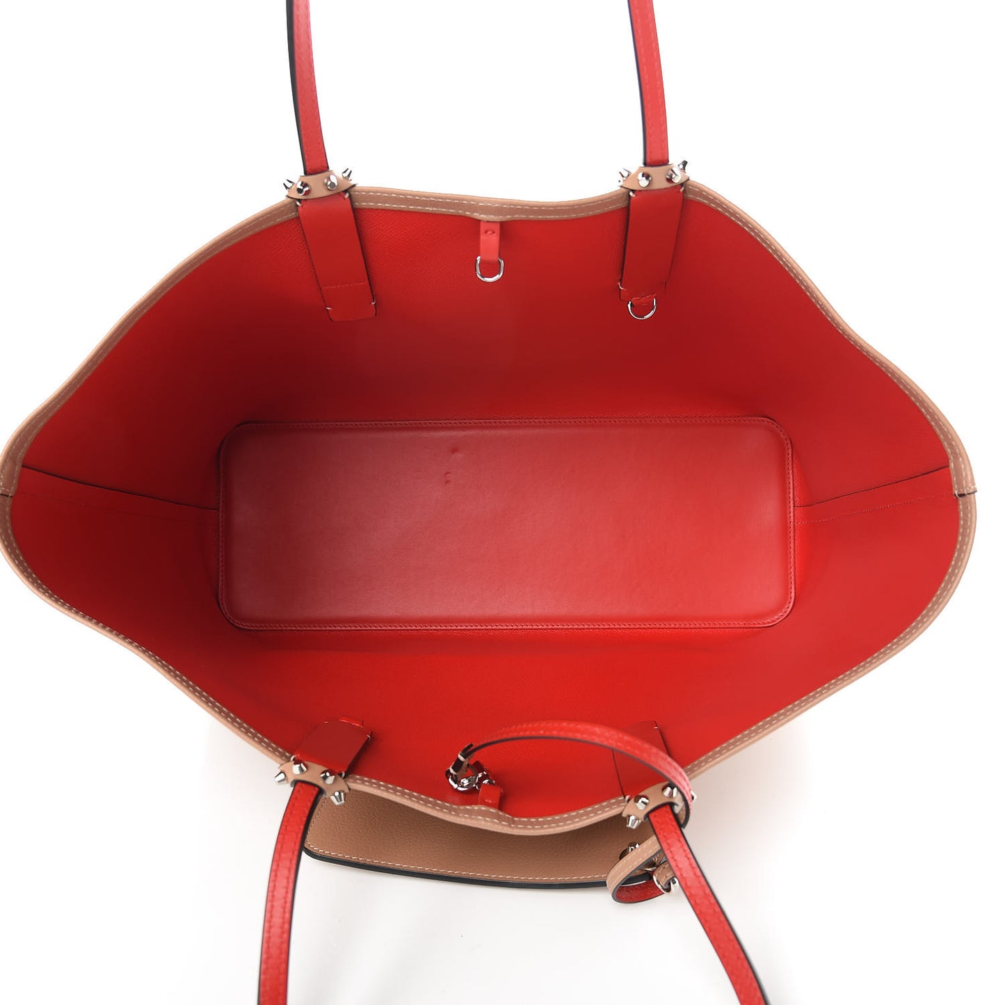 Calfskin Spikes East West Cabata Tote Nude