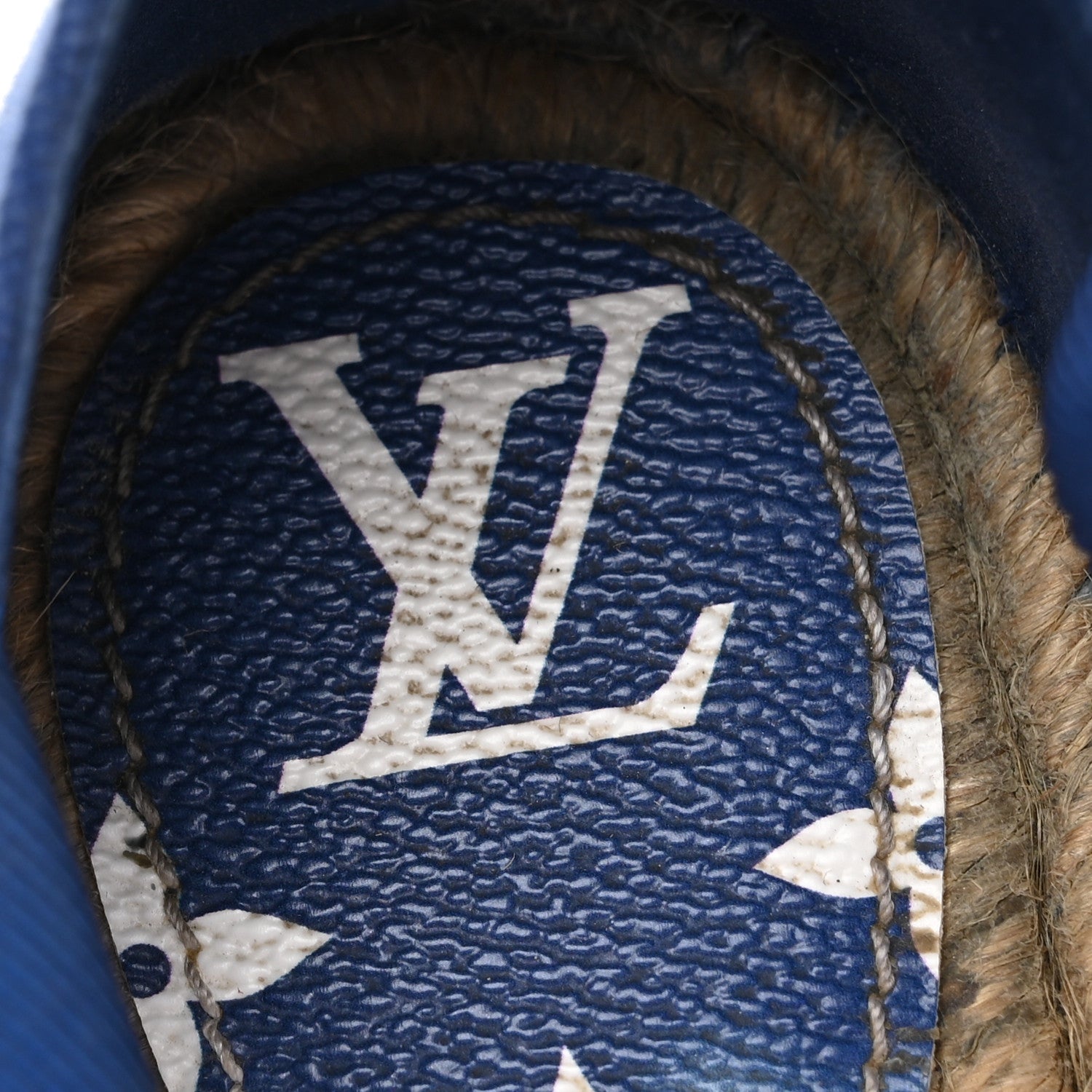 Louis Vuitton Canvas Escale Starboard Espadrille Flats 37.5 Blue 8 of 10
