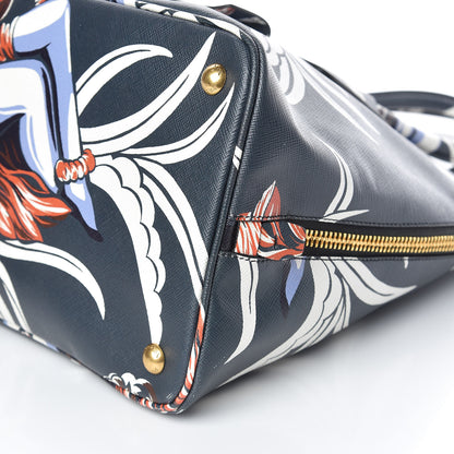 Prada Saffiano Print Hawaiian Girl Front Pocket Tote Smeraldo 10 of 10