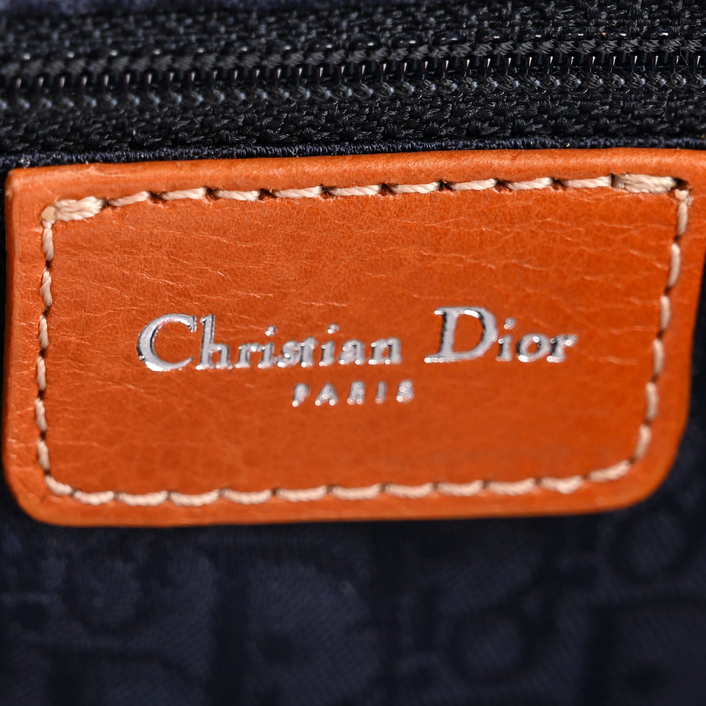 Denim Embroidered Saddle Bag Blue