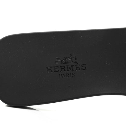 Hermes Rubber Aloha Sandals 36 Black 7 of 8