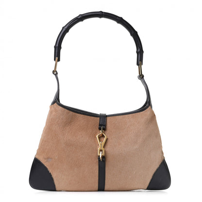 Gucci Calf Hair Bamboo Hobo Brown 1 of 9