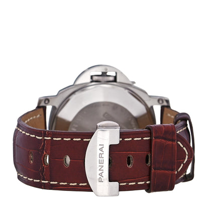 Panerai Stainless Steel Alligator 45mm Luminor Marina Automatic Watch Black PAM00104 3 of 5