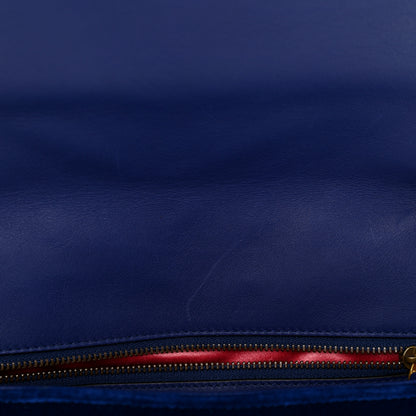 Gucci Velvet Matelasse Medium GG Marmont Shoulder Bag Cobalt Blue 8 of 14