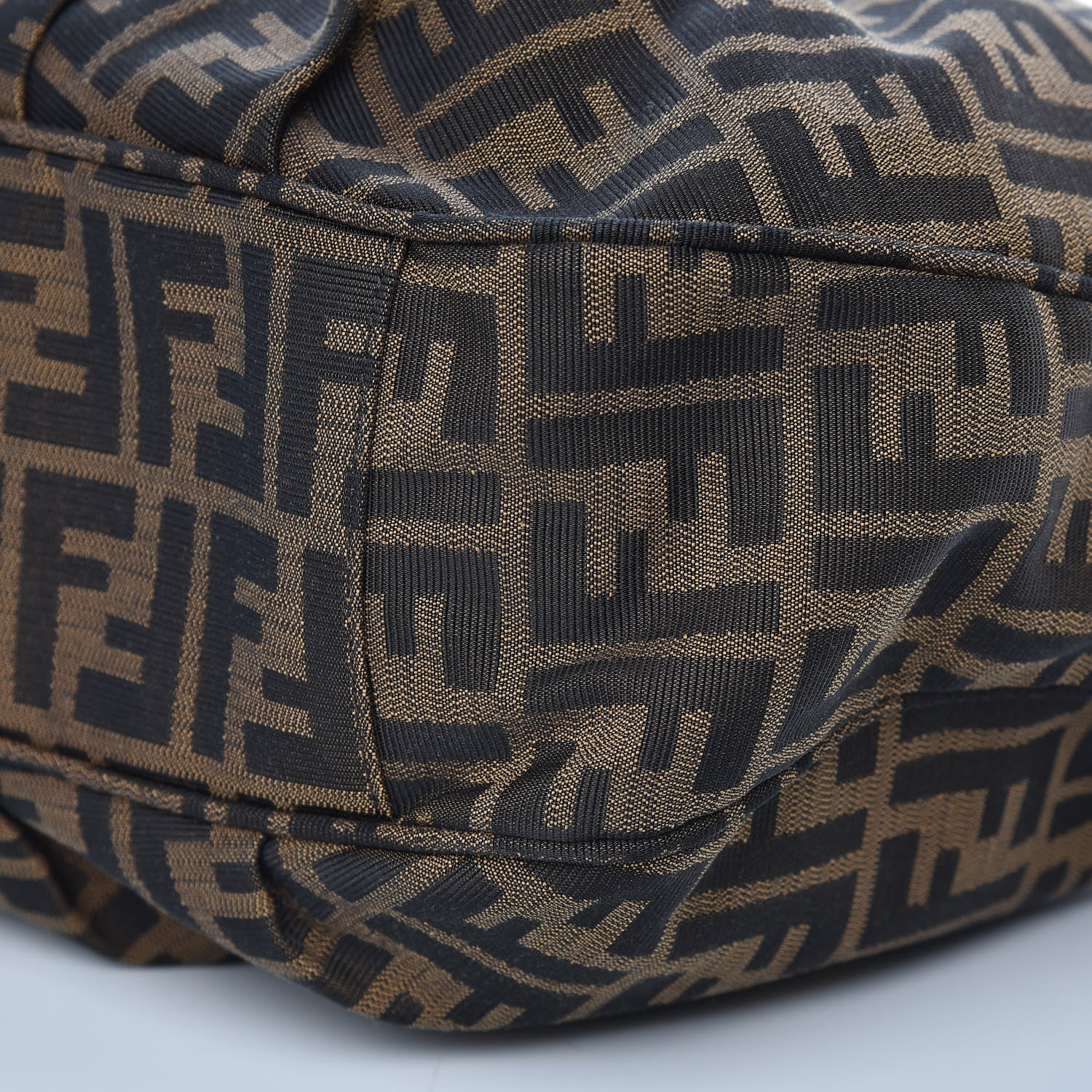 Fendi Zucca Patent Mia Hobo Tobacco 6 of 9