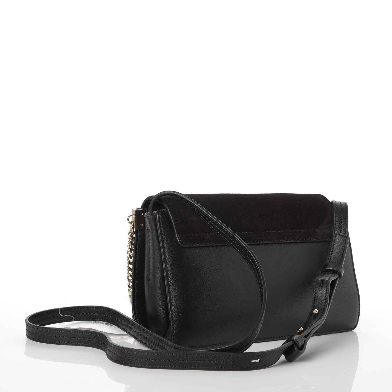 Chloe Suede Calfskin Small Faye Shoulder Bag Black 3 of 7