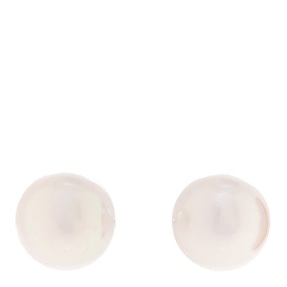 Mikimoto 18K White Gold 6-6.5mm Akoya Pearl Stud Earrings 1 of 5