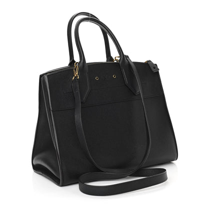 Louis Vuitton Taurillon City Steamer MM Black 3 of 11