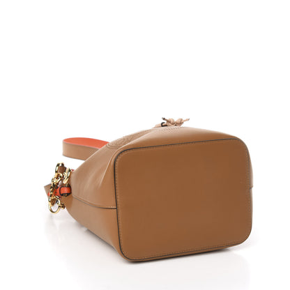 Fendi Vitello Grace F is Fendi Stamp Patch Perforated Small Mon Tresor Bucket Bag Nocciola 4 of 9