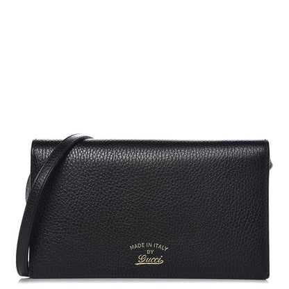Gucci Dollar Calfskin Mini Swing Wallet Bag Black 1 of 11