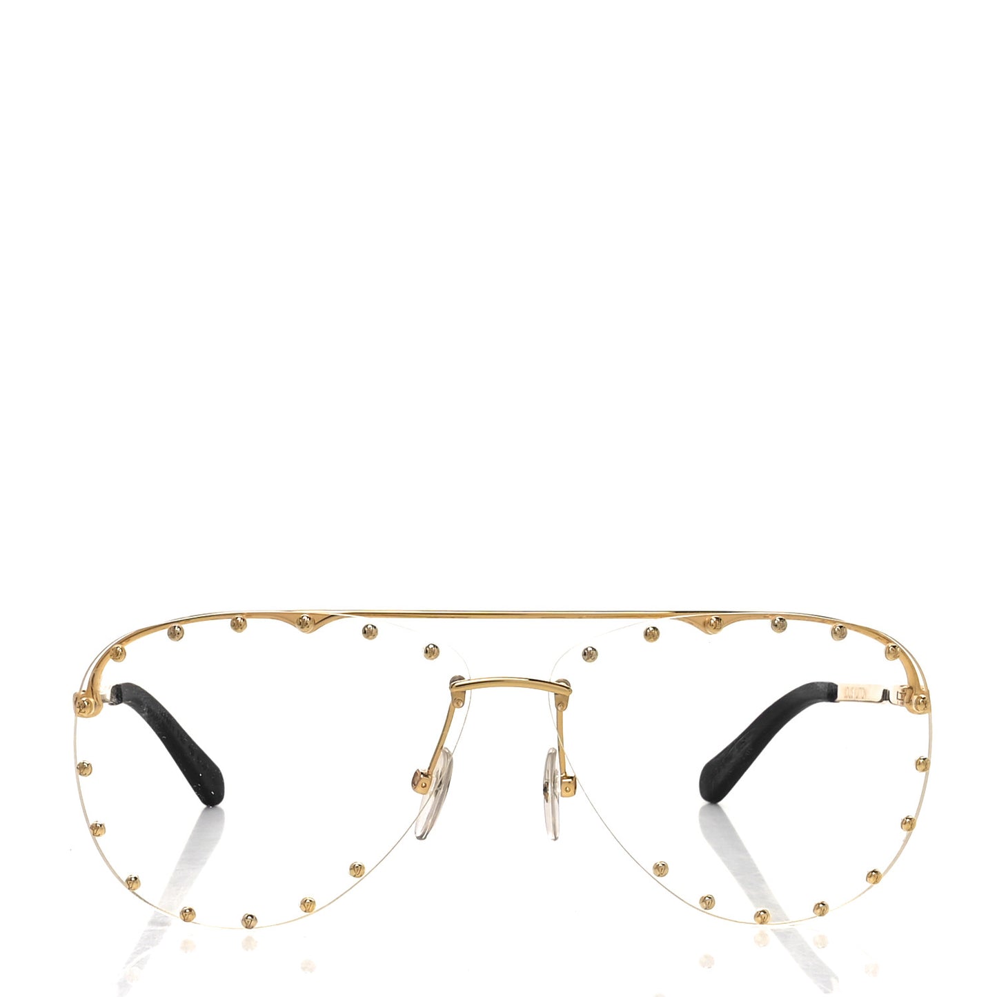 Metal The Party Aviator Anti Blue Light Sunglasses Z0997W Gold