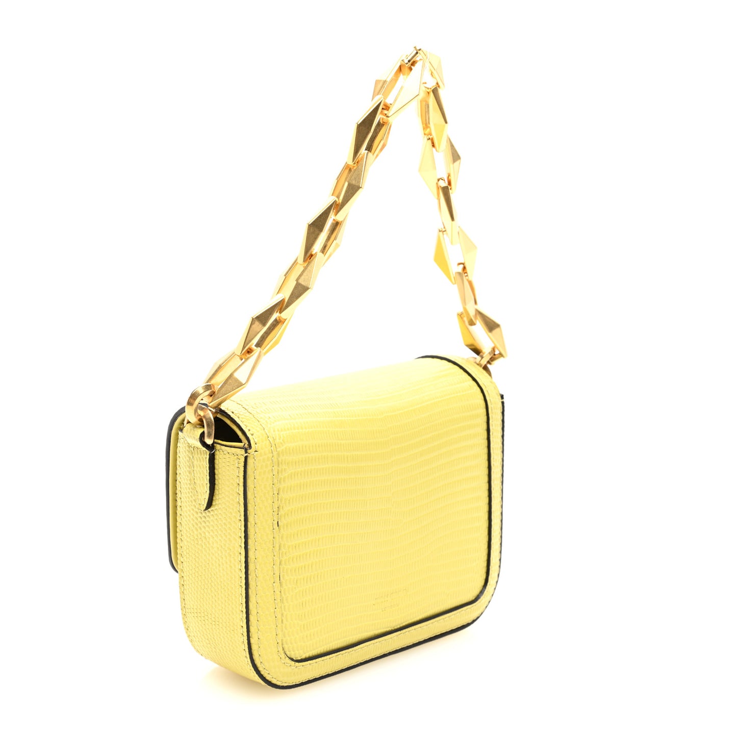 Lizard Embossed Mini Bag Yellow