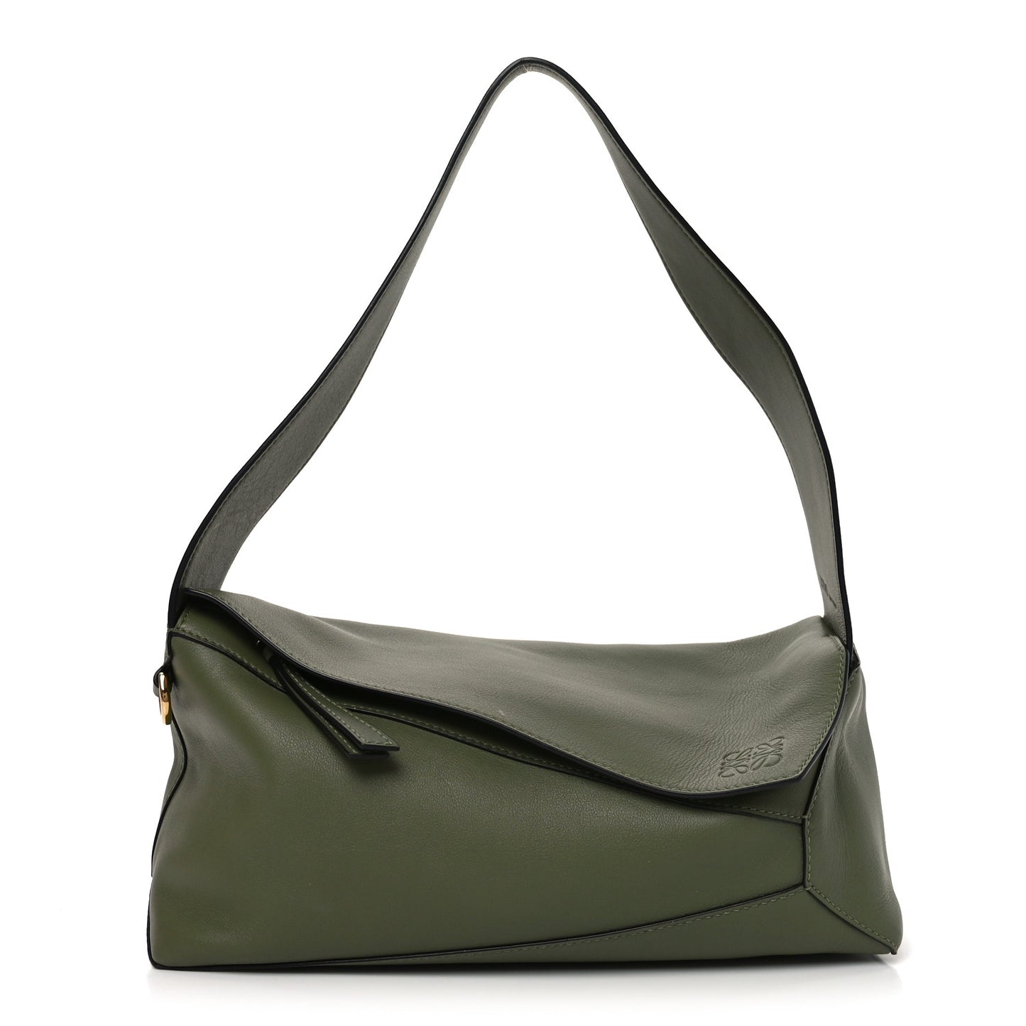 Calfskin Puzzle Hobo Avocado