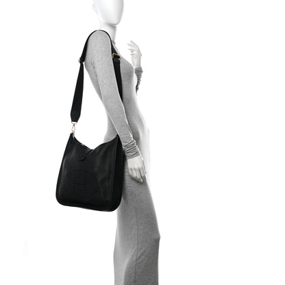 Hermes Taurillon Clemence Evelyne III GM Black 2 of 10