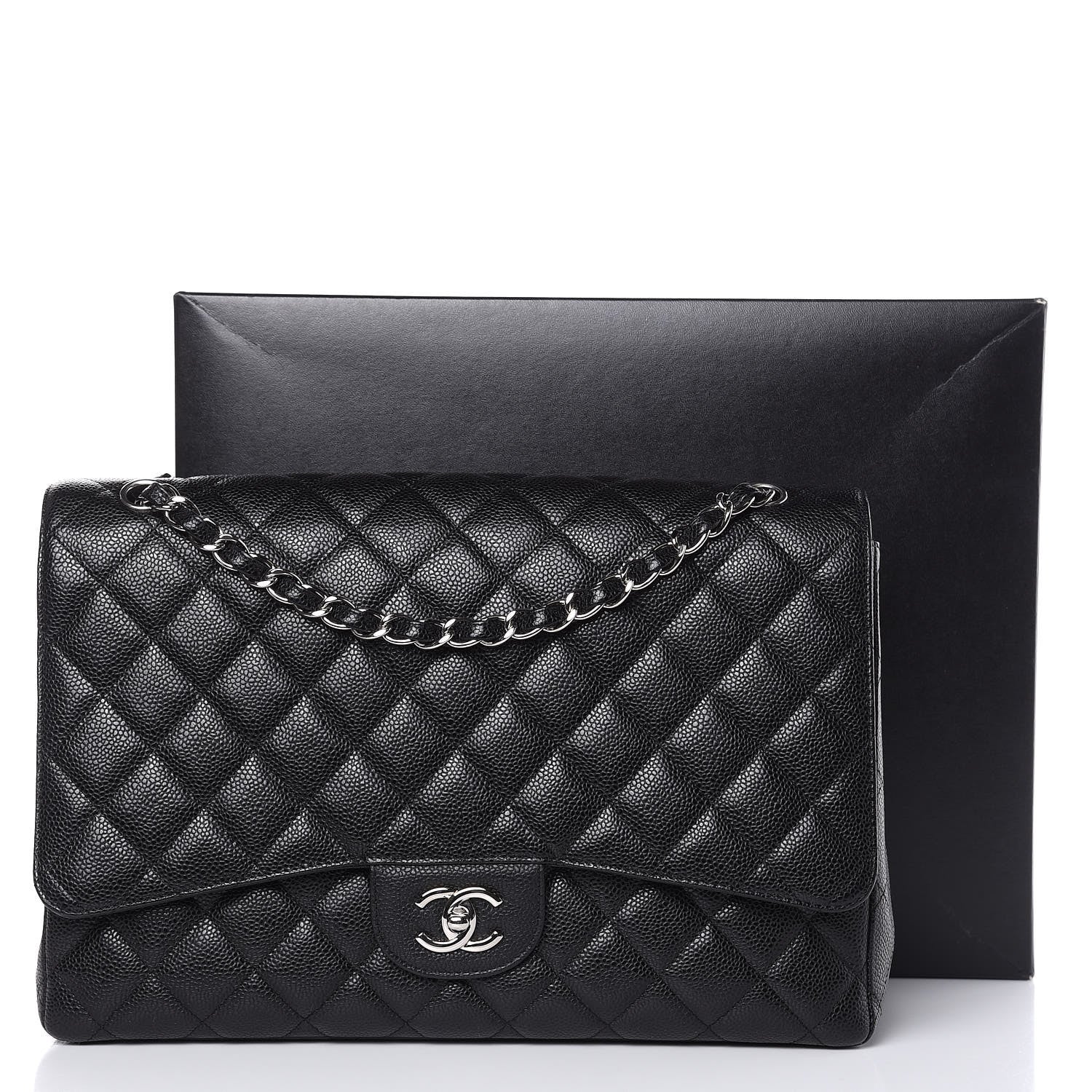 Chanel Caviar Quilted Maxi Single Flap Black 14 of 14