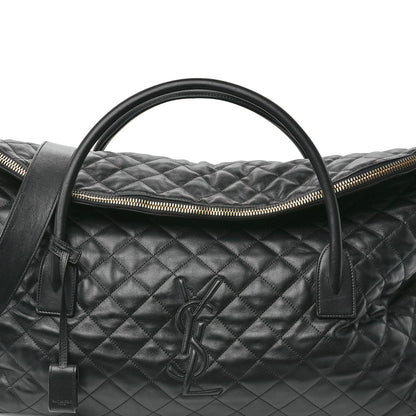 Saint Laurent Calfskin Quilted ES Giant Travel Bag Black 7 of 11