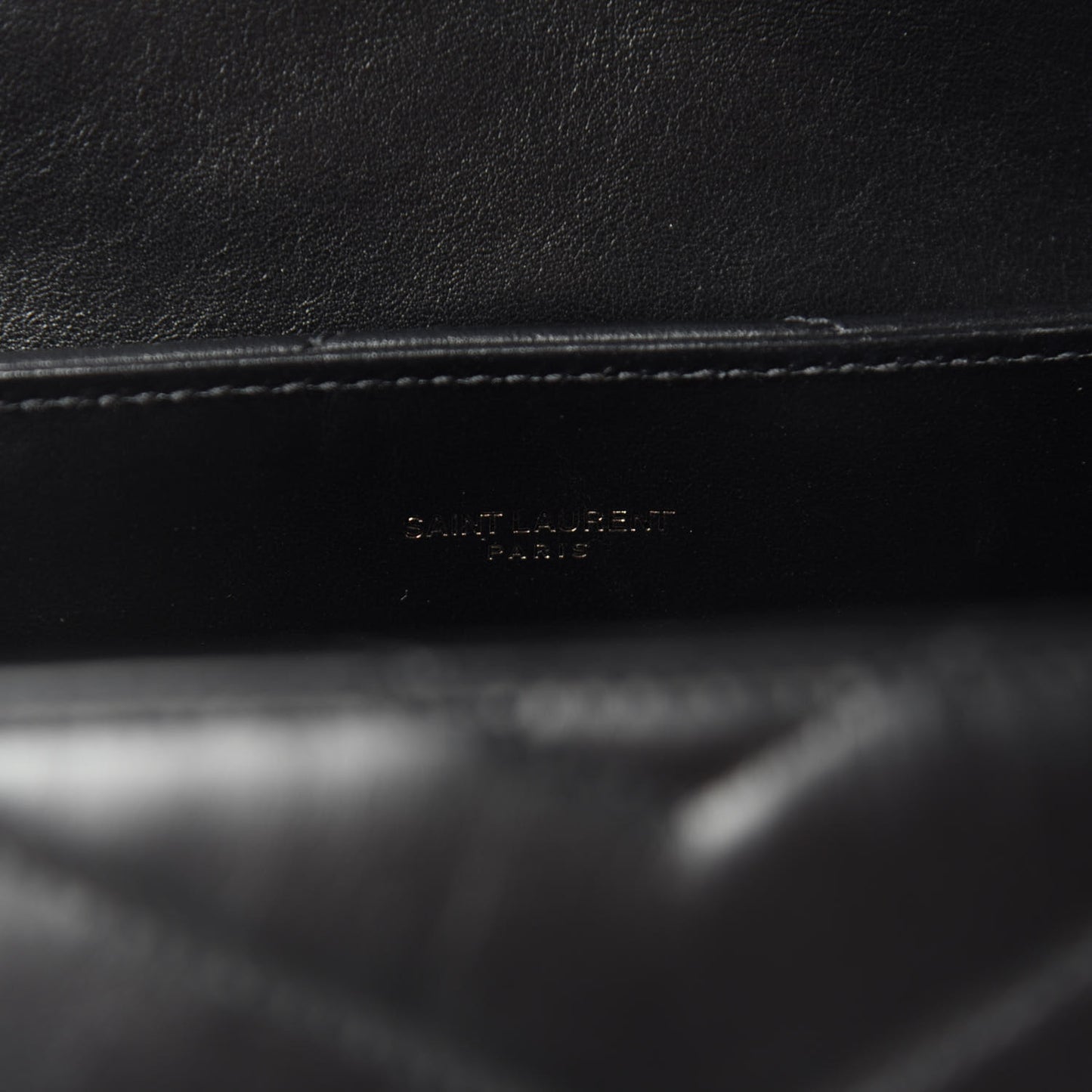 Calfskin Y Quilted Monogram Medium Loulou Chain Satchel Black
