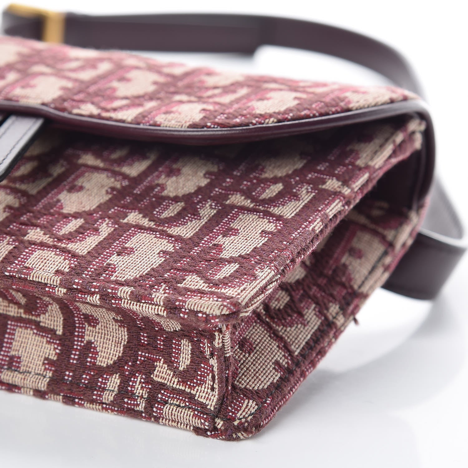 Christian Dior Oblique Saddle Belt Bag Bordeaux 8 of 10