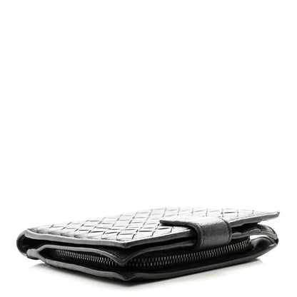 Bottega Veneta Nappa Intrecciato Snap Wallet Black 4 of 9