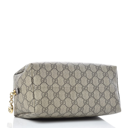 Gucci Soft GG Supreme Monogram Calfskin Large Ophidia Cosmetic Case Beige Ebony New Acero 4 of 10