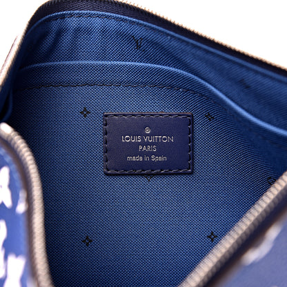 Louis Vuitton Monogram Escale Neverfull MM GM Pochette Blue 5 of 6