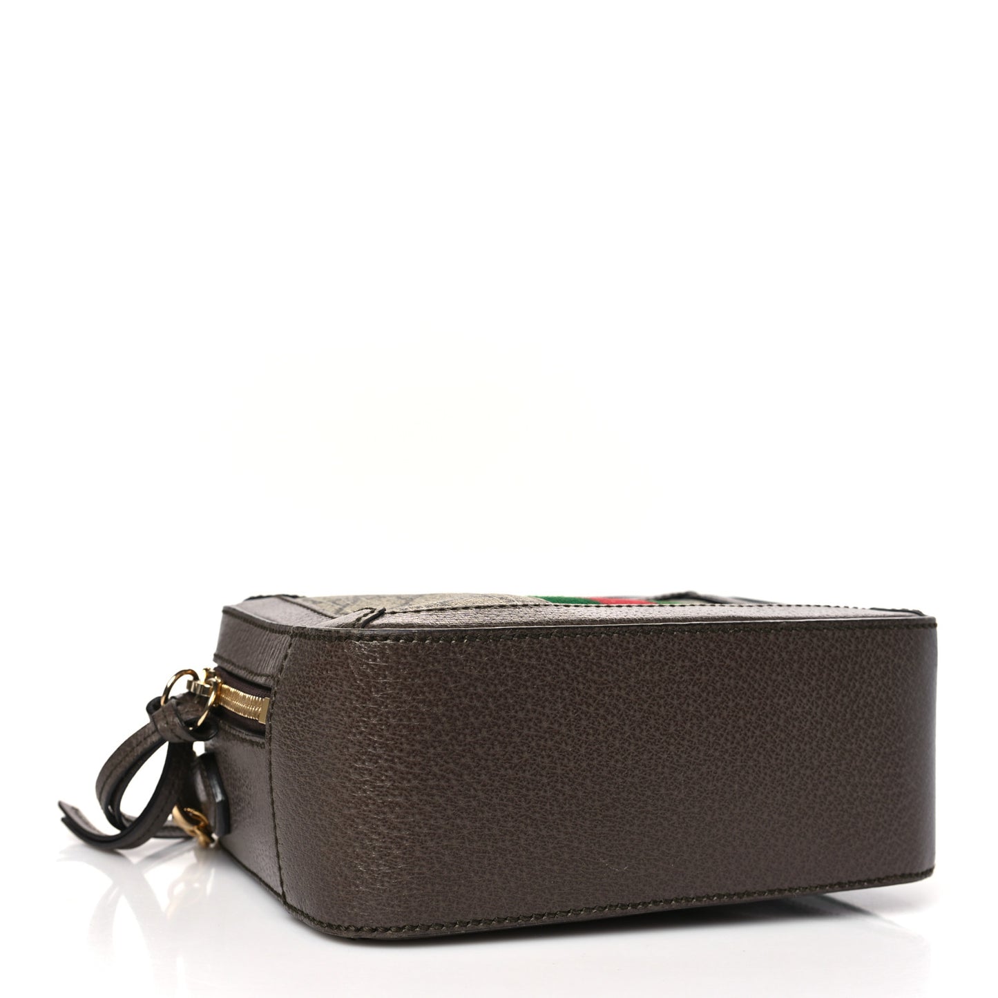 GG Supreme Monogram Mini Ophidia Top Handle Shoulder Bag Brown