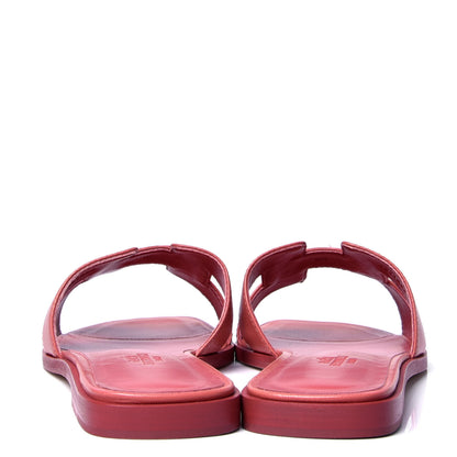 Hermes Goatskin Oran Sandals 38 Rouge Blush 4 of 6