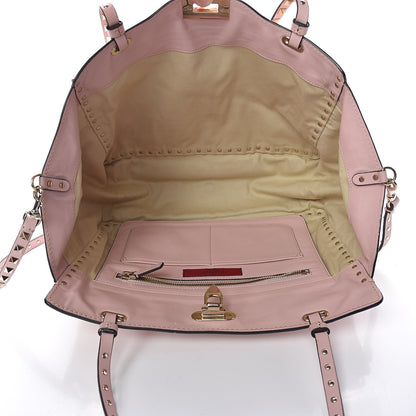 Valentino Garavani Vitello Medium Rockstud Tote Rose 5 of 16