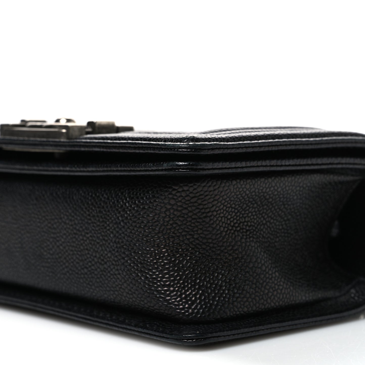 Caviar Quilted Small Boy Flap Black