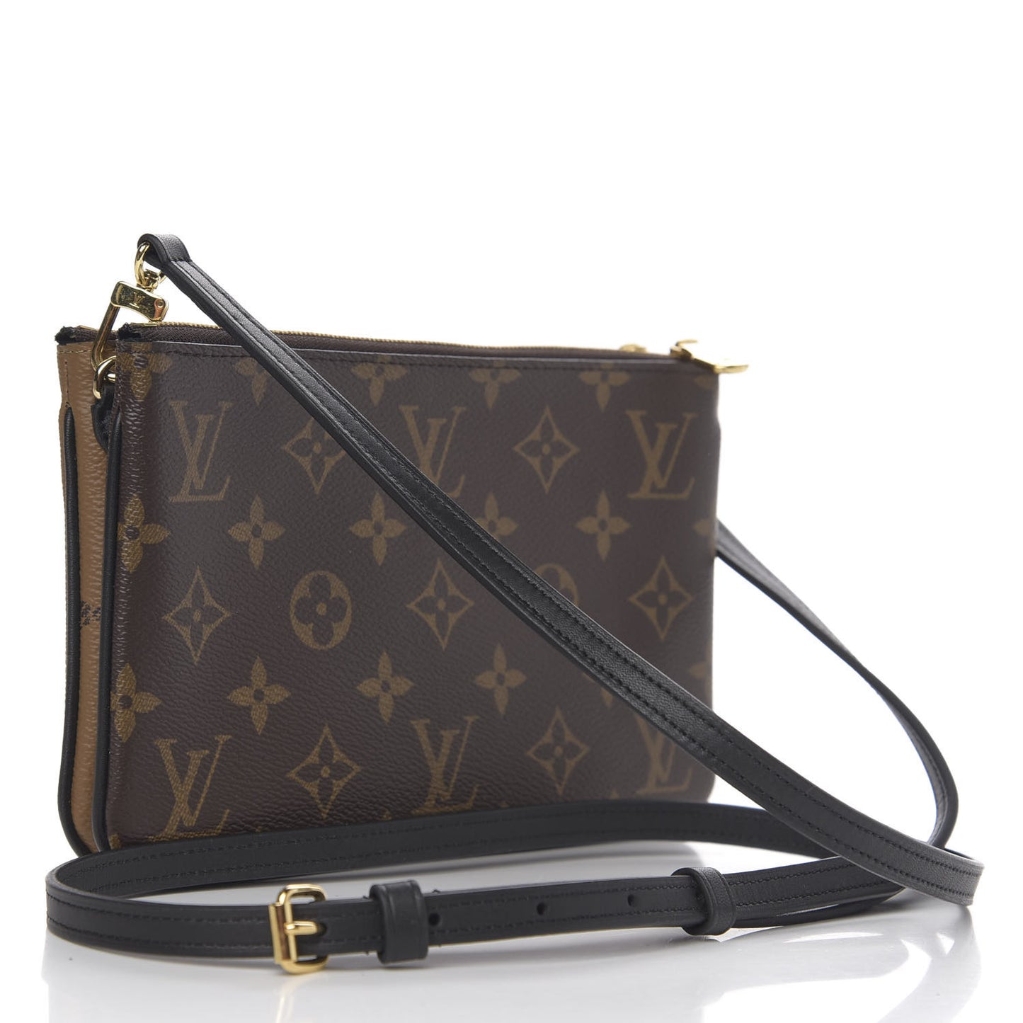 Reverse Monogram Giant Double Zip Pochette