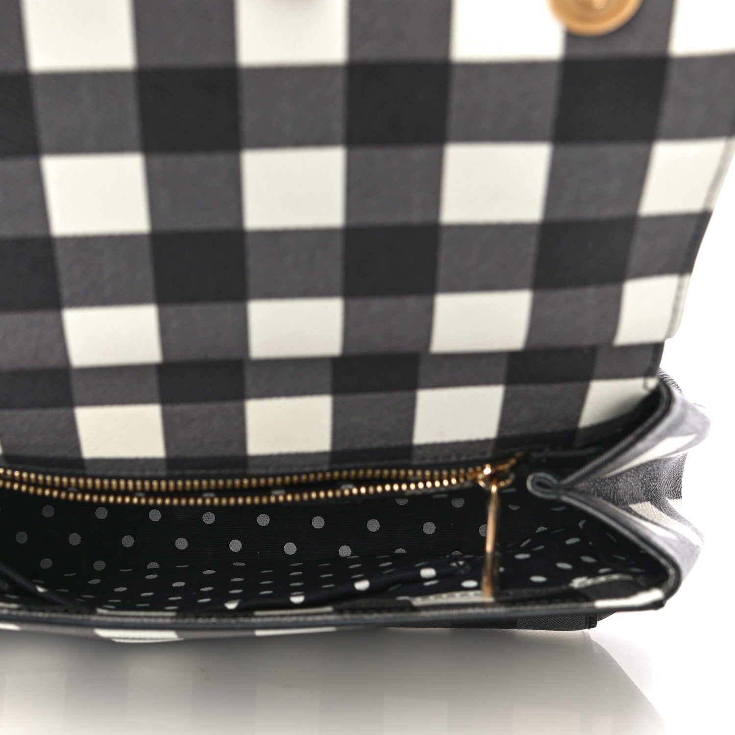 Dolce & Gabbana Dauphine Print Checker Medium Miss Sicily Satchel Black White 5 of 18