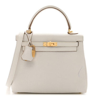 Hermes Togo Kelly Retourne 25 Gris Pale 1 of 11