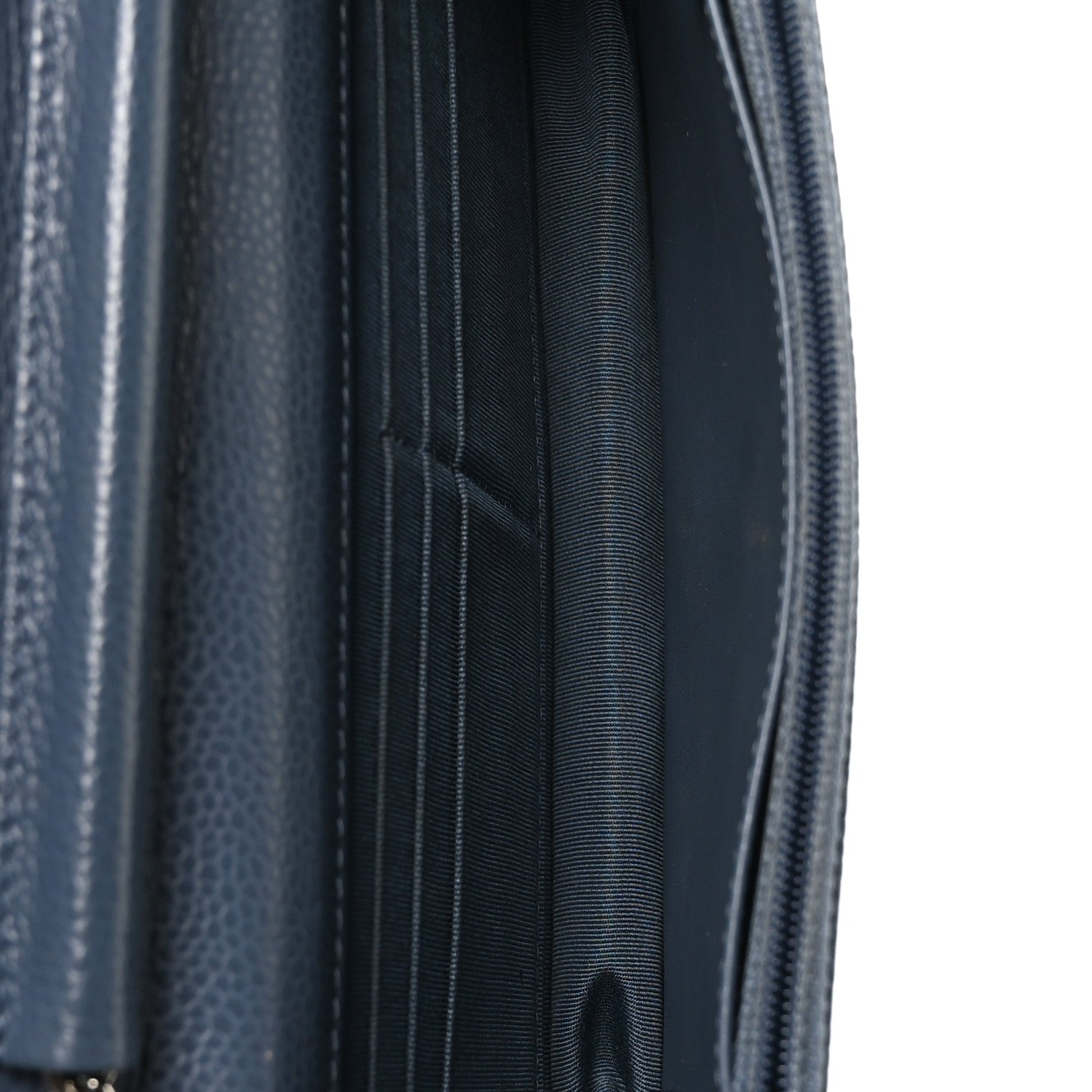 Chanel Caviar Quilted Wallet on Chain WOC Blue 5 of 12