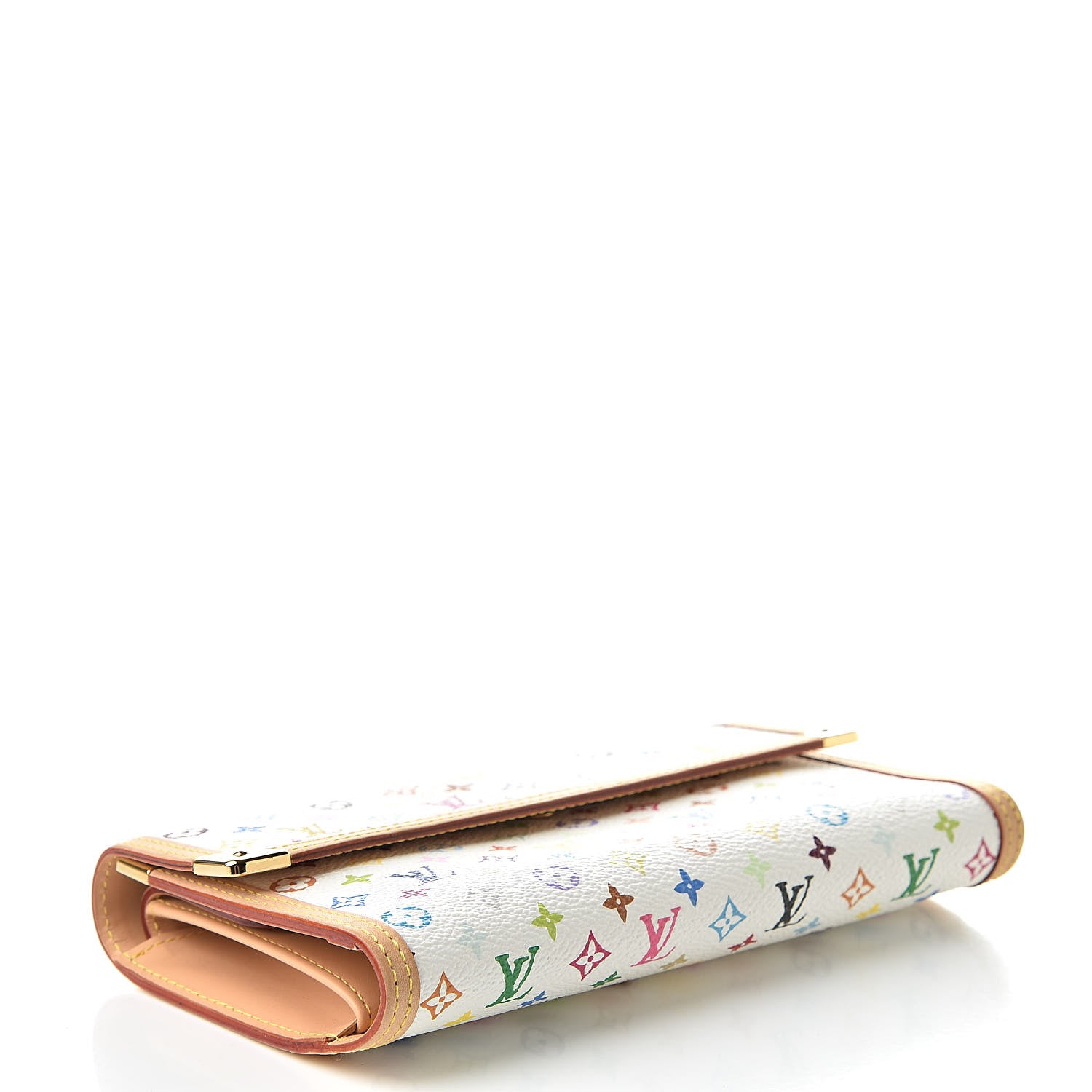 Louis Vuitton Monogram Multicolor Porte Tresor International Wallet White 4 of 7