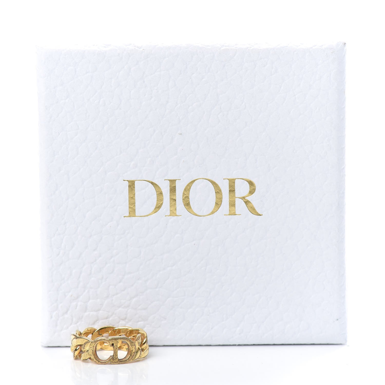 Christian Dior Metal Danseuse Etoile Chain Ring 54 Gold 5 of 5