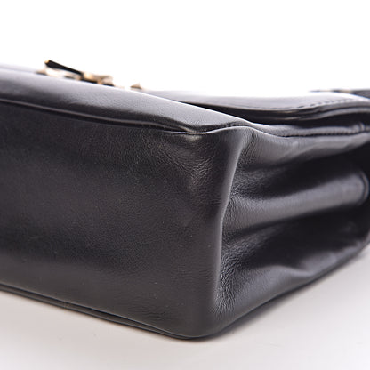 Valentino Garavani Vitello Rockstud Flip Lock Shoulder Flap Bag Black 9 of 9