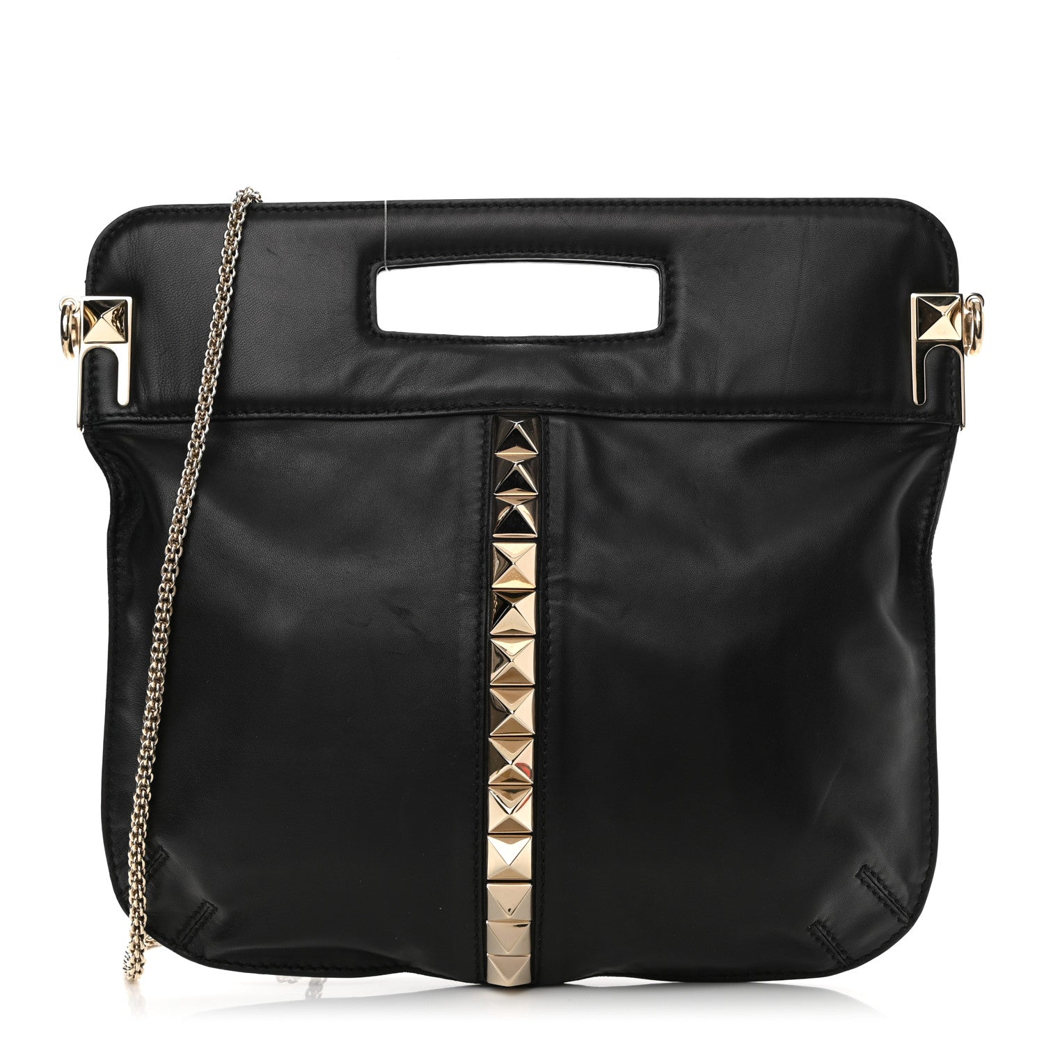 Valentino Garavani Nappa Va Va Voom Fold Over Chain Clutch Black 1 of 10